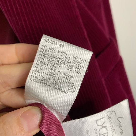 MaxMara Corduroy Velvet Jacket Blazer Plum 10 - Picture 13 of 14